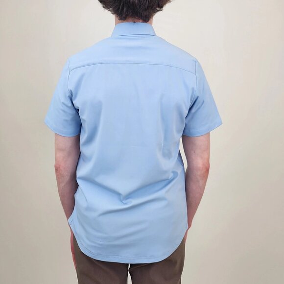 Projek Raw Light Blue Knit Short Sleeve Shirt - Picture 2 of 2